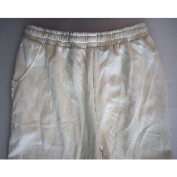 Urban Outfitters Women's Sz M Ivory Out From Under Jayden Lace-Inset Sweatpants - Picture 5 of 13